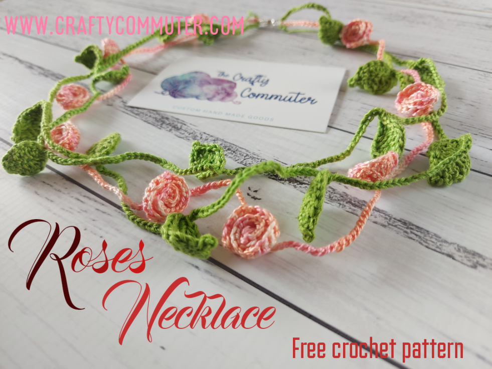 Crochet Rose Necklace